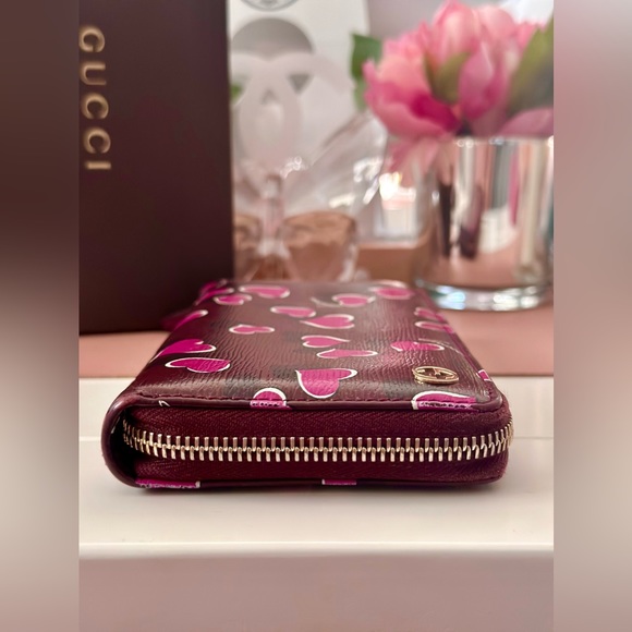 πPink GUCCI Zippy Wallet BETTY Heart Beatπ - Picture 6 of 13